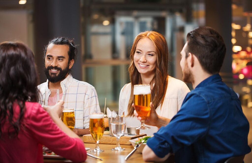 People dining and enjoying food